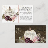 Carte De Visite Books de bois Citrouille rose de Bourgogne (Devant / Derrière)