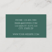 Carte De Visite Boomerangs modernes du milieu du siècle Turquoise (Dos)