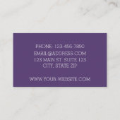 Carte De Visite Boomerangs modernes du milieu du siècle violet (Dos)