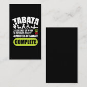 Carte De Visite Bootcamp Cardio de sport de Tabata (Devant / Derrière)