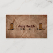 Carte de visite Boots Cowboy (Dos)
