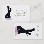 Carte De Visite Boots de cuisse en cuir noir de hauteur Thunder_Co (Devant / Derrière)