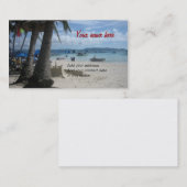 Carte De Visite Boracay (Devant / Derrière)