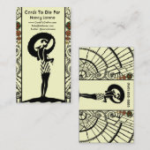 Carte De Visite Bord de la mer Deco dans jaune et l'orange (Devant / Derrière)