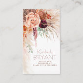 Carte De Visite Bord de mer Pampas Grass et Fleurs de Terracotta B (Devant)