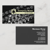 Carte De Visite Bord étiqueté - Ancienne machine à écrire (Devant / Derrière)