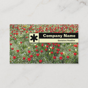 Carte De Visite Bord étiqueté - Bed de tulipes