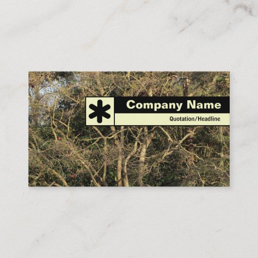 Carte De Visite Bord étiqueté - Branches dorées (Devant)