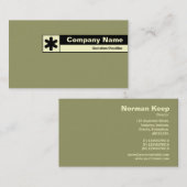 Carte De Visite Bord étiqueté - Brown vert 999966 (Devant / Derrière)