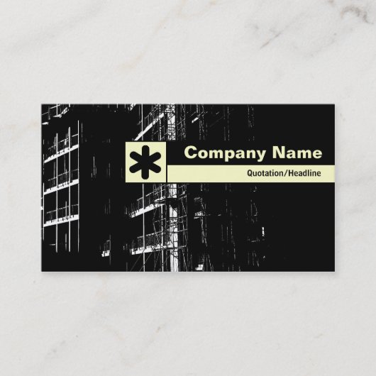 Carte De Visite Bord étiqueté - Construction HC (Devant)