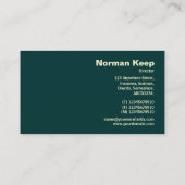 Carte De Visite Bord étiqueté - Roue étoile verte (Dos)