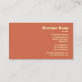 Carte De Visite Bord étiqueté - Terracotta peinte (Dos)