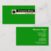 Carte De Visite Bord étiqueté - Vert 009900 (Devant / Derrière)