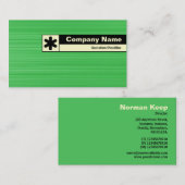 Carte De Visite Bord étiqueté - Vert brossé (Devant / Derrière)