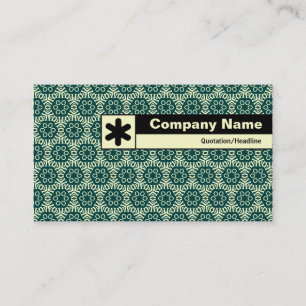 Carte De Visite Bord marqué - Motif géométrique vert II