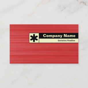 Carte De Visite Bord marqué - Rouge brossé