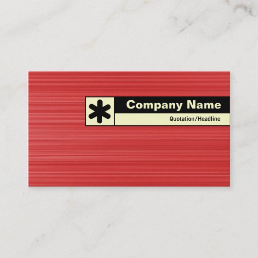 Carte De Visite Bord marqué - Rouge brossé (Devant)