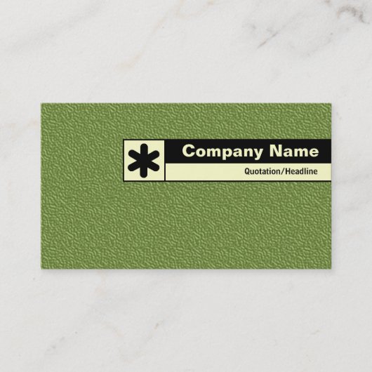 Carte De Visite Bord marqué - Tex de relief par vert (Devant)