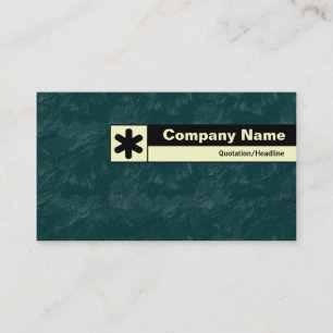 Carte De Visite Bord marqué - Vert foncé brossé