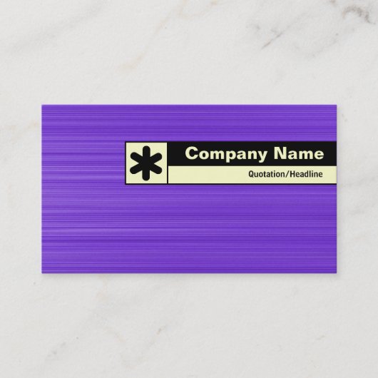 Carte De Visite Bord marqué - Violet brossé (Devant)