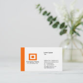 Carte De Visite Bord - orange (Debout devant)