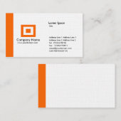 Carte De Visite Bord - orange (Devant / Derrière)