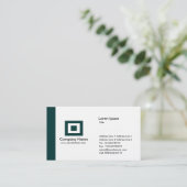 Carte De Visite Bord - vert-foncé (Debout devant)