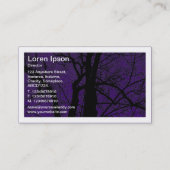 Carte De Visite Bordé - Arbre - Violet profond (Dos)