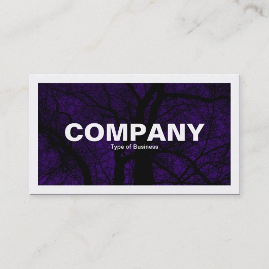 Carte De Visite Bordé - Arbre - Violet profond (Devant)