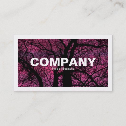 Carte De Visite Bordé - Ciel rouge - Arbre (Devant)