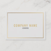 Carte De Visite Bordure à effet doré professionnel (Devant)