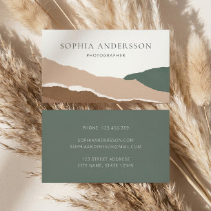 Carte De Visite Bordure Abstraite de torn Pastel Mountain