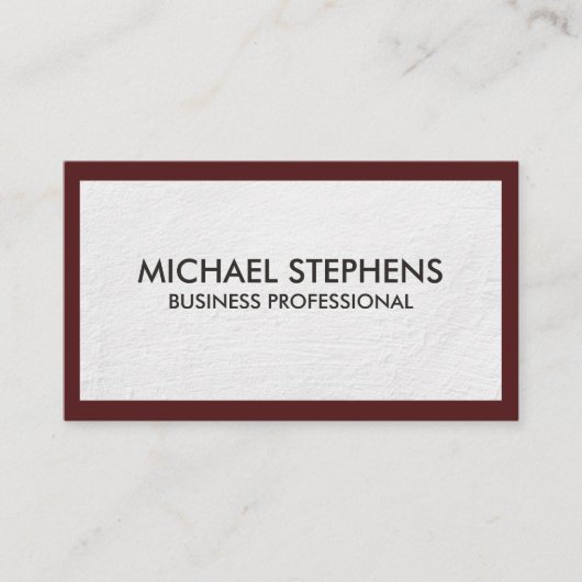 Carte De Visite Bordure Arrière - plan texture blanche (Devant)