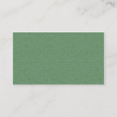 Carte De Visite Bordure Art déco or sur vert (Dos)