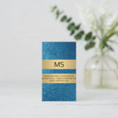 Carte De Visite Bordure blanche classique | Arrière - plan brillan (Debout devant)