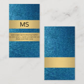 Carte De Visite Bordure blanche classique | Arrière - plan brillan (Devant / Derrière)