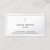 Carte De Visite Bordure blanche élégante du médecin des soins Médi (Devant)