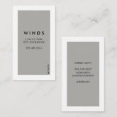 Carte De Visite Bordure blanche (gris) (Devant / Derrière)