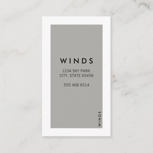 Carte De Visite Bordure blanche (gris) (Devant)