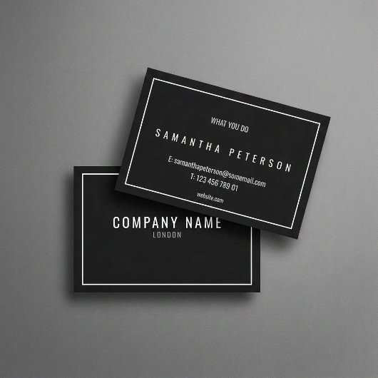 Carte De Visite Bordure blanche mince