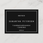 Carte De Visite Bordure blanche mince (Dos)