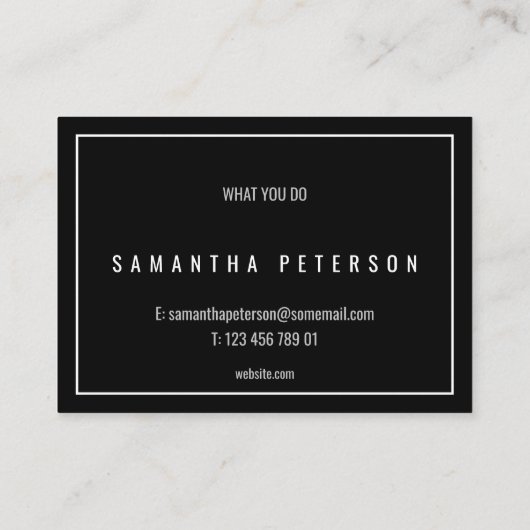 Carte De Visite Bordure blanche mince (Dos)