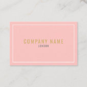 Carte De Visite Bordure blanche mince rose (Devant)