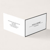 Carte De Visite Bordure blanche noire épaisse (Extérieur)