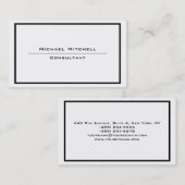 Carte De Visite Bordure blanche noire épaisse (Devant / Derrière)