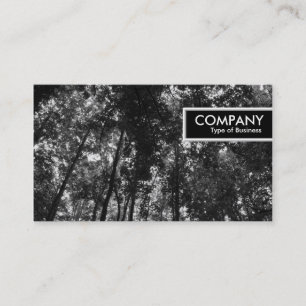 Carte De Visite Bordure - Canopée de forêt 01 NB