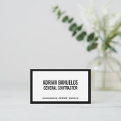 Carte De Visite Bordure couleur personnalisée (Debout devant)