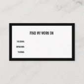 Carte De Visite Bordure couleur personnalisée (Dos)