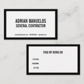 Carte De Visite Bordure couleur personnalisée (Devant / Derrière)