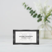 Carte De Visite Bordure d'antiquité noire (Debout devant)